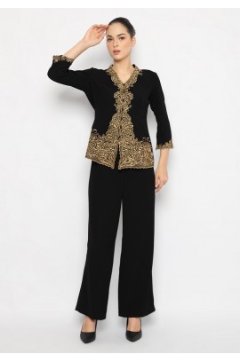 Lyne Halim Kebaya Bordir Emas, 7397 - Hitam.